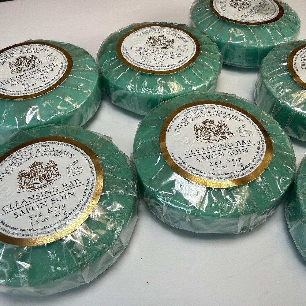 Gilchrist & Soames Sea Kelp Cleansing Bar Soap Bundle of 6 - Luxury Amenities
